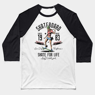 Skateboard California Baseball T-Shirt